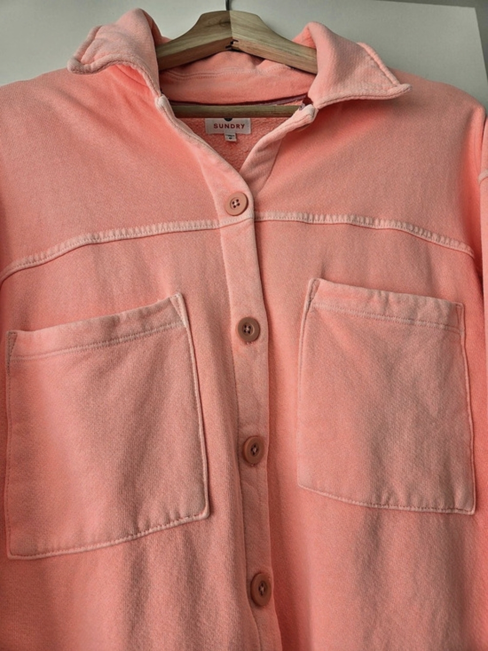 Sundry Button Down Shacket - Picture 3 of 6